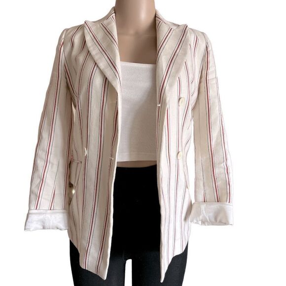 Sandro Paris Striped Blazer.  - Picture 1 of 10